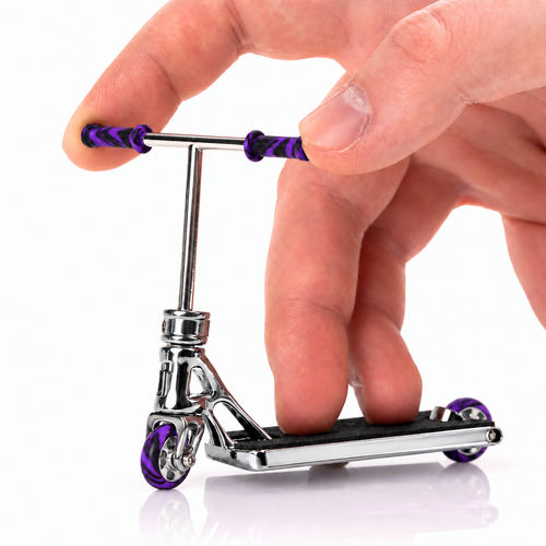 Tail Whip Pro V2 Finger Scooter | Silver/Purple