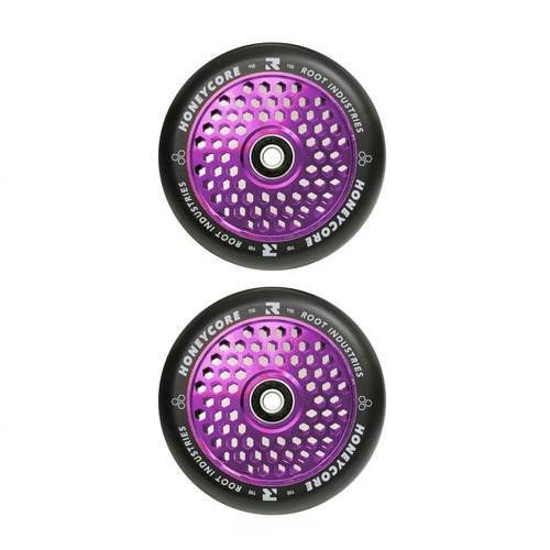 Root Ind. Honeycore Wheels 120mm | Black/Purple